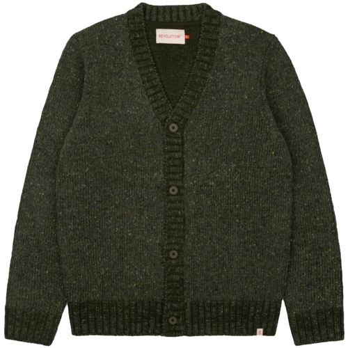 Textil Muži Kabáty Revolution Knit Cardigan 6543 - Army Zelená