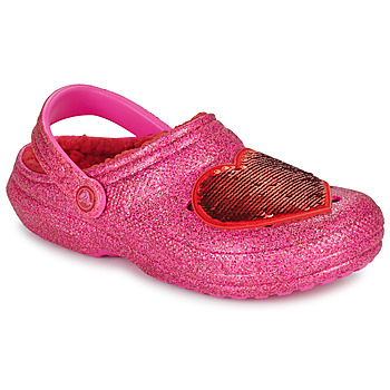 Crocs Pantofle CLASSIC LINED VALENTINES DAY CLOG - Růžová