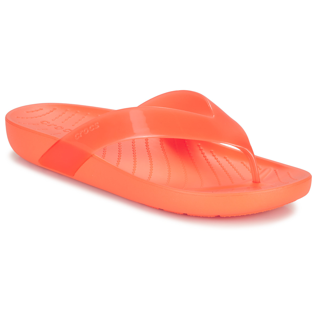 Boty Ženy Žabky Crocs Crocs Splash Glossy Flip Oranžová