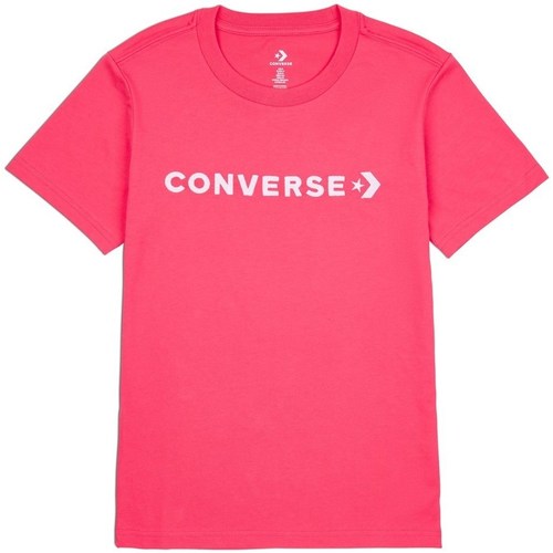 Textil Ženy Trička s krátkým rukávem Converse Glossy Wordmark Růžová