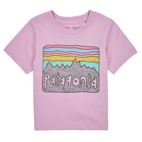 Textil Děti Trička s krátkým rukávem Patagonia Baby Regenerative Organic Certified Cotton Fitz Roy Skies T- Fialová