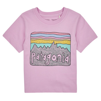 Textil Děti Trička s krátkým rukávem Patagonia Baby Regenerative Organic Certified Cotton Fitz Roy Skies T- Fialová