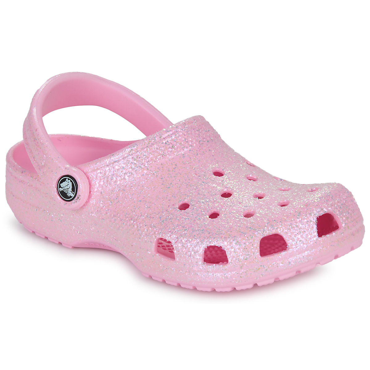 Boty Dívčí Pantofle Crocs Classic Glitter Clog K Růžová