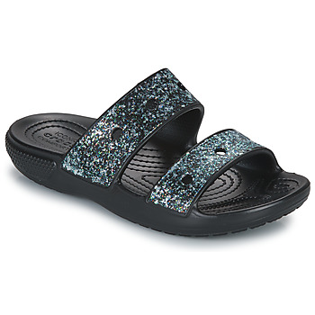 Boty Dívčí Dřeváky Crocs Classic Crocs Glitter Sandal K Černá