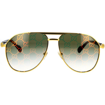 Hodinky & Bižuterie Muži sluneční brýle Gucci Occhiali da Sole  GG1220S 004 Zlatá