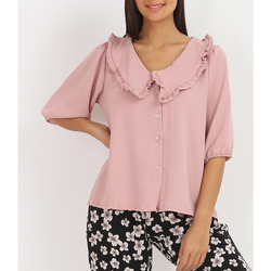 Textil Ženy Košile / Halenky La Modeuse 21657_P48245 Růžová
