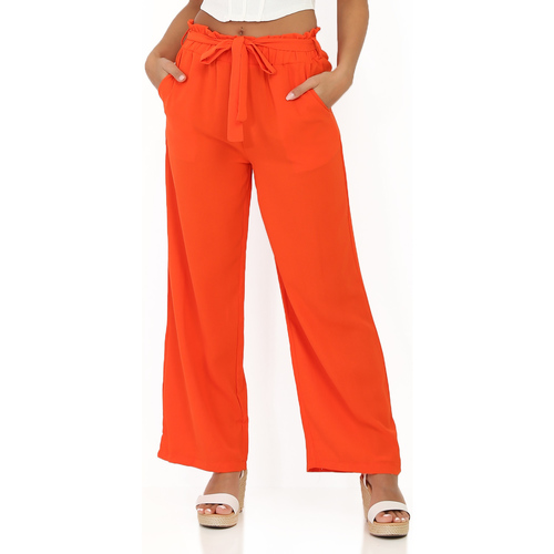 Textil Ženy Kalhoty La Modeuse 50140_P90029 Oranžová