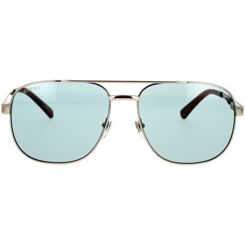 Hodinky & Bižuterie Muži sluneční brýle Gucci Occhiali da Sole  GG1223S 004 Stříbrná       