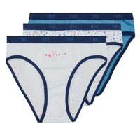 Spodní prádlo Dívčí Kalhotky DIM POCKET COTON PACK X3 Modrá / Bílá
