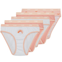 Spodní prádlo Dívčí Kalhotky DIM POCKET COTON PACK X5 Růžová / Bílá