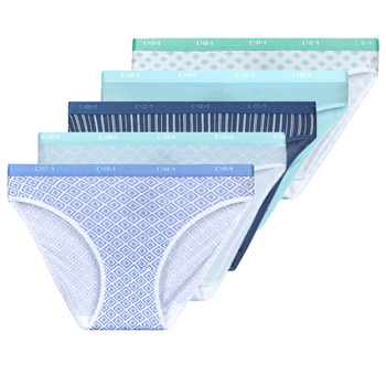 Spodní prádlo Ženy Kalhotky DIM DIM POCKETS PACK X5 Modrá / Bílá / Zelená