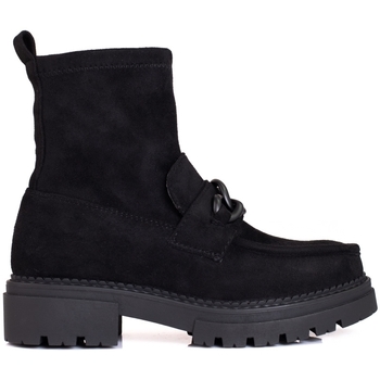 Boty Ženy Kotníkové boty Pk Designové dámské černé  kotníčkové boty na plochém podpatku 