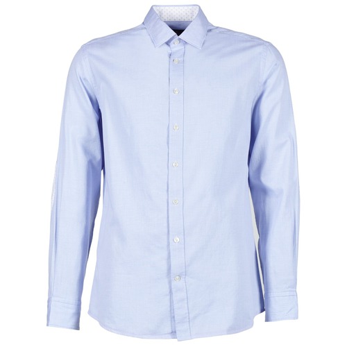 Textil Muži Košile s dlouhymi rukávy Hackett SQUARE TEXT MUTLI Modrá