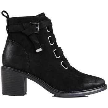 Boty Ženy Kotníkové boty Pk Stylové  kotníčkové boty dámské černé na širokém podpatku 