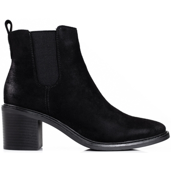 Pk Kotníkové boty Komfortní kotníčkové boty dámské černé na širokém podpatku - ruznobarevne