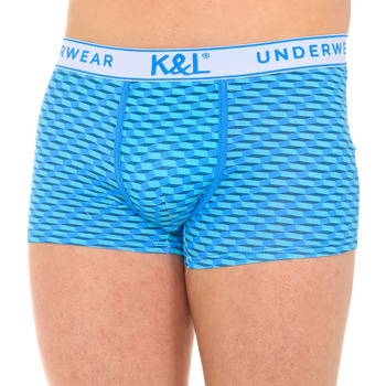 Spodní prádlo Muži Boxerky Kisses And Love KL3006-SURTIDO Modrá