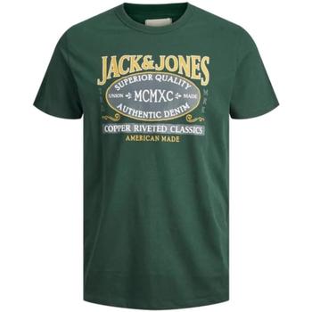 Textil Chlapecké Trička s krátkým rukávem Jack & Jones  Zelená