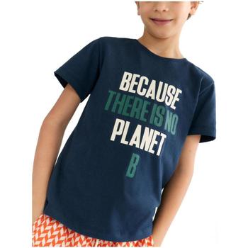 Textil Chlapecké Trička s krátkým rukávem Ecoalf  Modrá