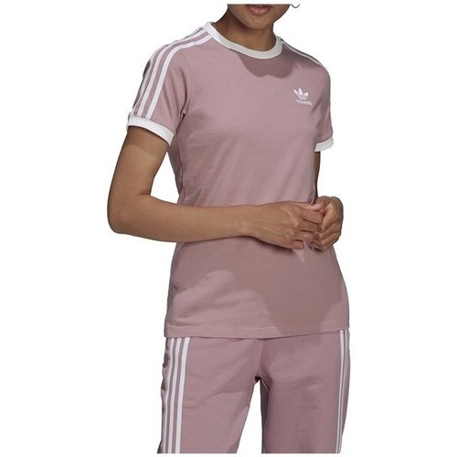 Textil Ženy Trička s krátkým rukávem adidas Originals 3 Stripes Tee Béžová