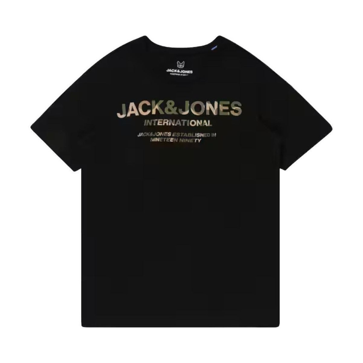 Textil Chlapecké Trička s krátkým rukávem Jack & Jones  Černá