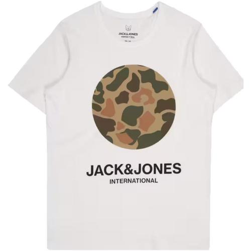 Textil Chlapecké Trička s krátkým rukávem Jack & Jones  Bílá