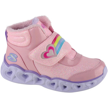 Skechers Kotníkové boty Dětské Heart Lights - Brilliant Rainbow - Růžová