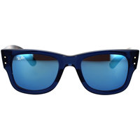 Hodinky & Bižuterie sluneční brýle Ray-ban Occhiali da Sole  Mega Wayfarer RB0840S 6638O4 Modrá