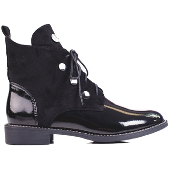 Boty Ženy Kotníkové boty Pk Klasické dámské černé  kotníčkové boty na plochém podpatku 