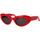Hodinky & Bižuterie Ženy sluneční brýle Balenciaga Occhiali da Sole  BB0236S 003 Červená