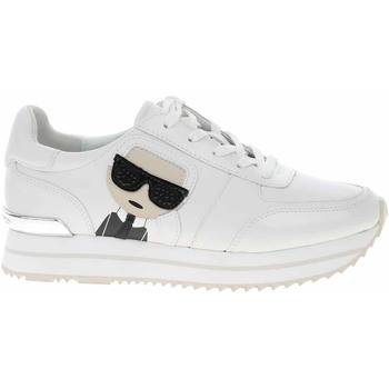 Boty Ženy Šněrovací polobotky  & Šněrovací společenská obuv Karl Lagerfeld Dámská obuv  KL61930 311 White Lthr Bílá