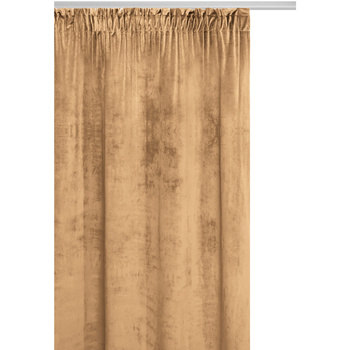 Siin Záclony, závěsy, žaluzie velurový závěs jemně sametový 140 cm x 270 cm Eckart - Hnědá
