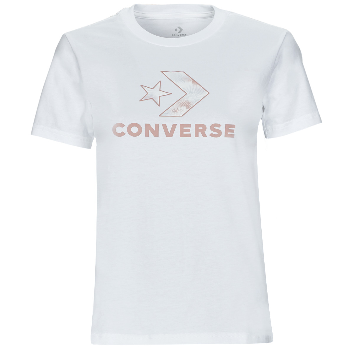 Textil Ženy Trička s krátkým rukávem Converse FLORAL STAR CHEVRON Bílá