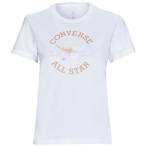Textil Ženy Trička s krátkým rukávem Converse FLORAL CHUCK TAYLOR ALL STAR PATCH Bílá