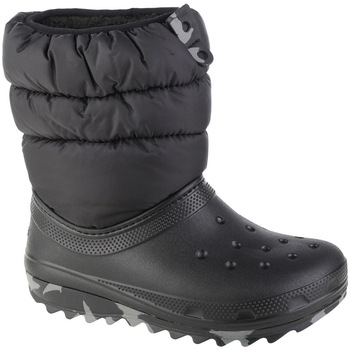 Boty Chlapecké Zimní boty Crocs Classic Neo Puff Boot Kids Černá