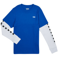 Textil Chlapecké Trička s dlouhými rukávy Vans LONG CHECK TWOFER BOYS Modrá / Bílá