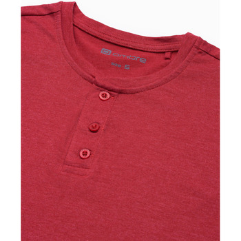 Ombre Pánské basic tričko Reinhold červená Červená