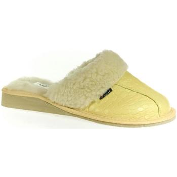 Boty Ženy Papuče John-C Dámske luxusné žlté kožené papuče ENORA Žlutá