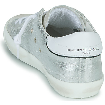 Philippe Model PRSX LOW WOMAN Bílá / Stříbrná       