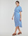 Textil Ženy Společenské šaty Vero Moda VMBUMPY SS CALF SHIRT DRESS NOOS Modrá