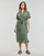 Textil Ženy Společenské šaty Vero Moda VMBUMPY SS CALF SHIRT DRESS NOOS Khaki