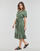 Textil Ženy Společenské šaty Vero Moda VMBUMPY SS CALF SHIRT DRESS NOOS Khaki