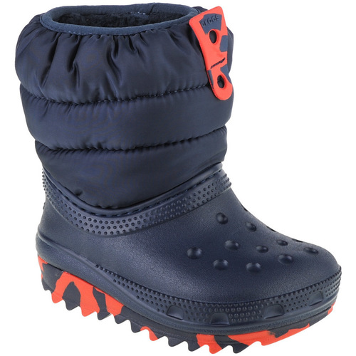 Boty Chlapecké Zimní boty Crocs Classic Neo Puff Boot Toddler Modrá