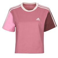 Textil Ženy Trička s krátkým rukávem Adidas Sportswear 3S CR TOP Bordó / Růžová
