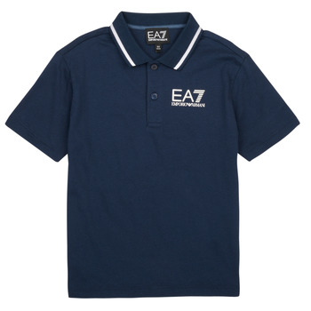 Textil Chlapecké Polo s krátkými rukávy Emporio Armani EA7 65 Tmavě modrá