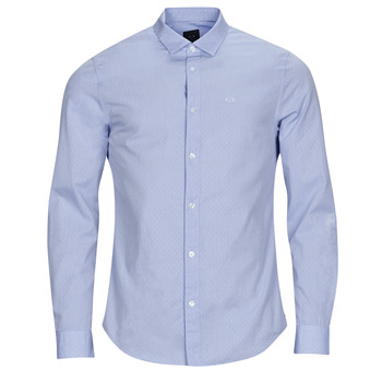 Textil Muži Košile s dlouhymi rukávy Armani Exchange 3RZC36 Modrá / Nebeská modř