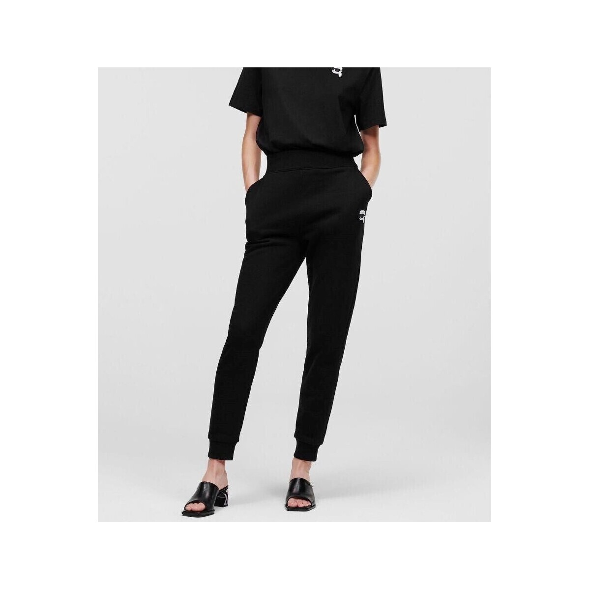 Textil Ženy Kalhoty Karl Lagerfeld 230W1050 Černá