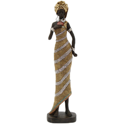Bydlení Sošky a figurky Signes Grimalt Postava Africká Žena Zlatá