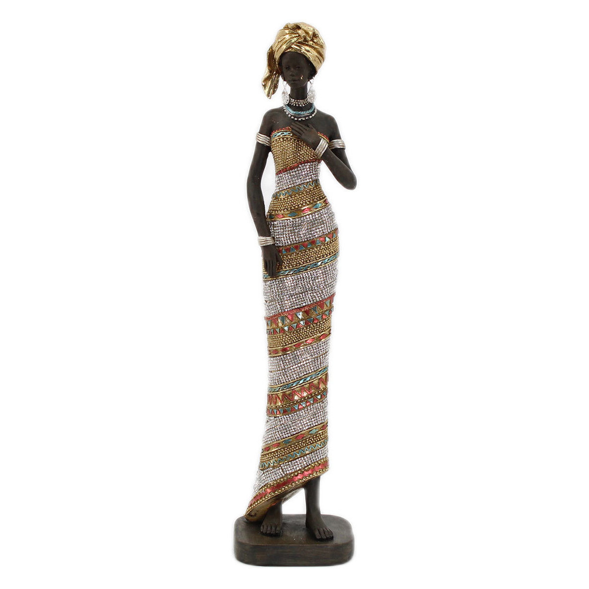 Bydlení Sošky a figurky Signes Grimalt Postava Africká Žena Zlatá