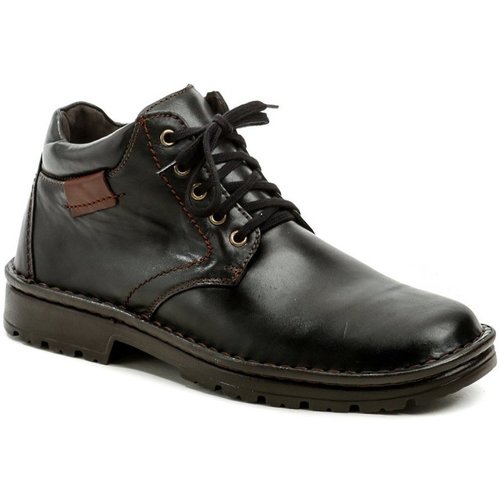 Boty Chlapecké Kotníkové boty Bukat 281B černé pánské zimní boty Černá