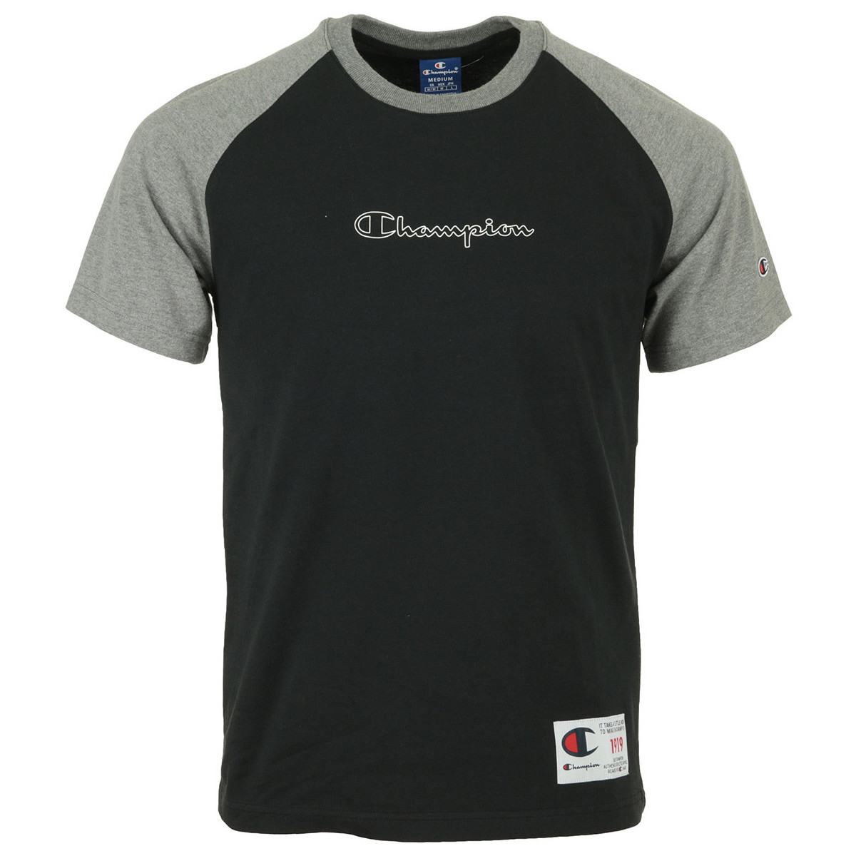 Textil Muži Trička s krátkým rukávem Champion Crewneck T-Shirt Černá